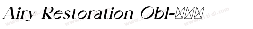 Airy Restoration Obl字体转换